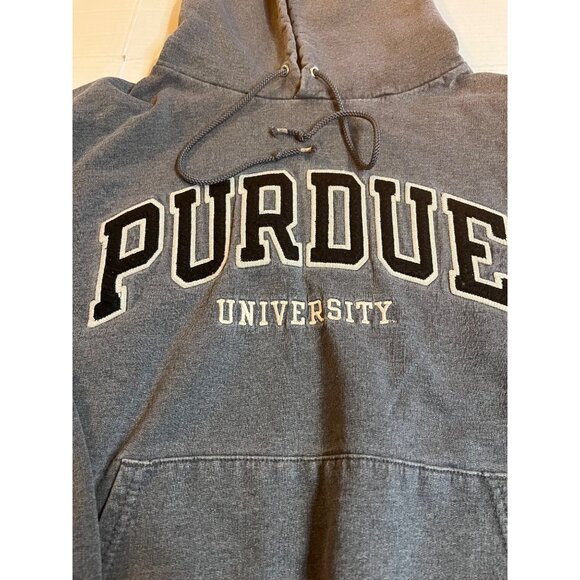 Vintage Champion Purdue University men’s Gray Hooded Sweatshirt L unisex hoodie - Picture 4 of 10